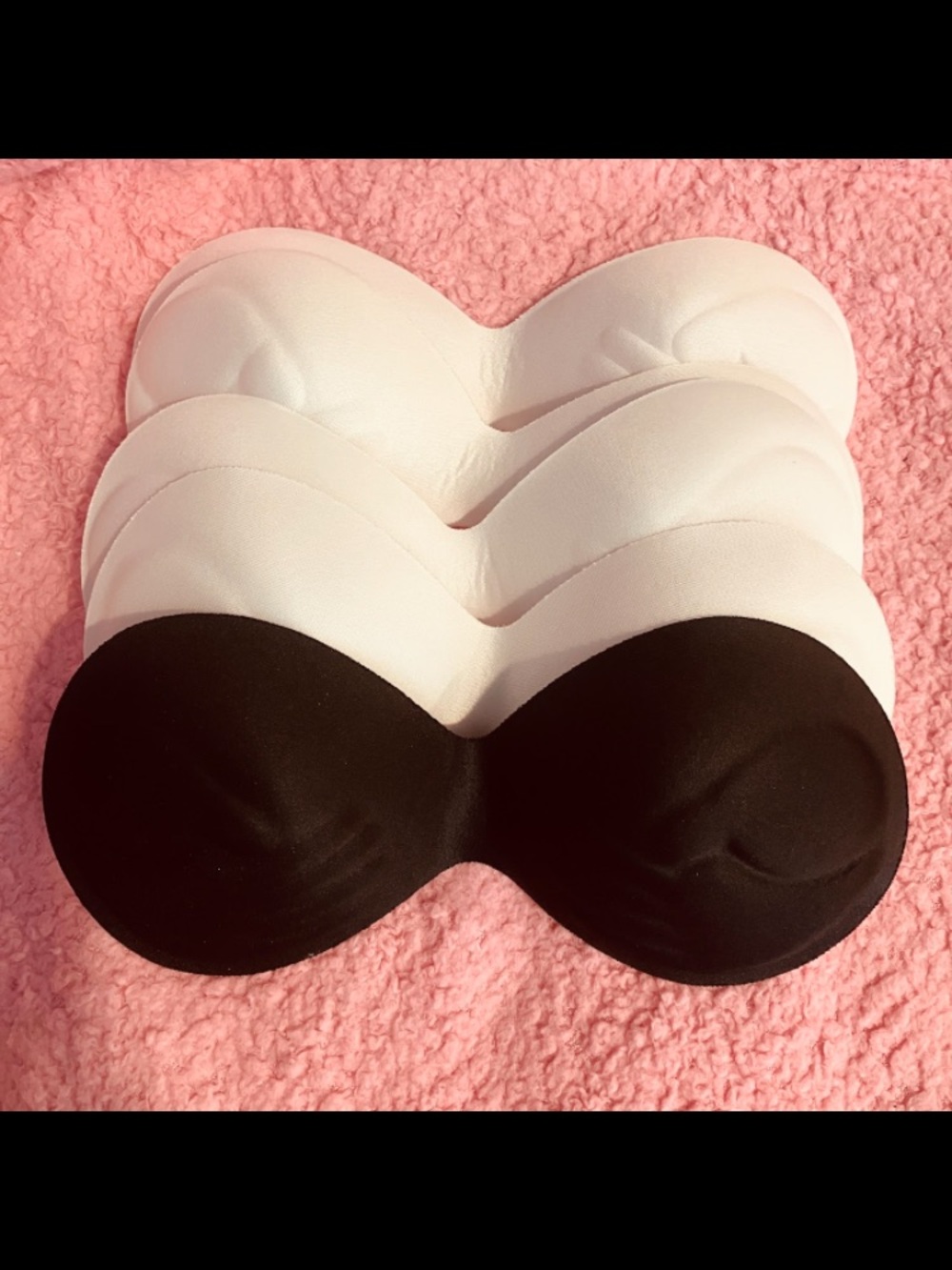 Seamless Strapless Adhesive Bra - Black & White